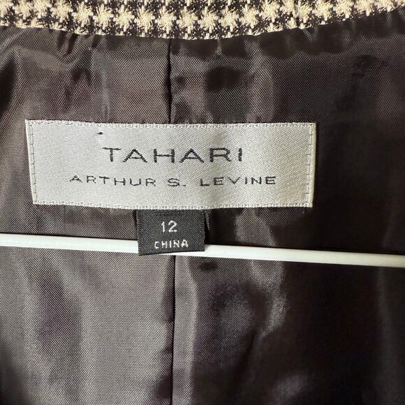 Tahari Arthur S. Levine Houndstooth Blazer SZ 12 Country Heritage Balmoral Girly - Picture 9 of 11